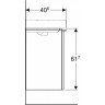 Тумба для комплекта GEBERIT SMYLE SQUARE 500,364.JK.1 49 см темно-серый