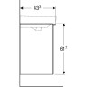 Тумба для комплекта GEBERIT SMYLE SQUARE 500,365.JR.1 54 см пекан