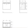 Тумба под раковину GEBERIT ACANTO 500,610.JK.2 65 см